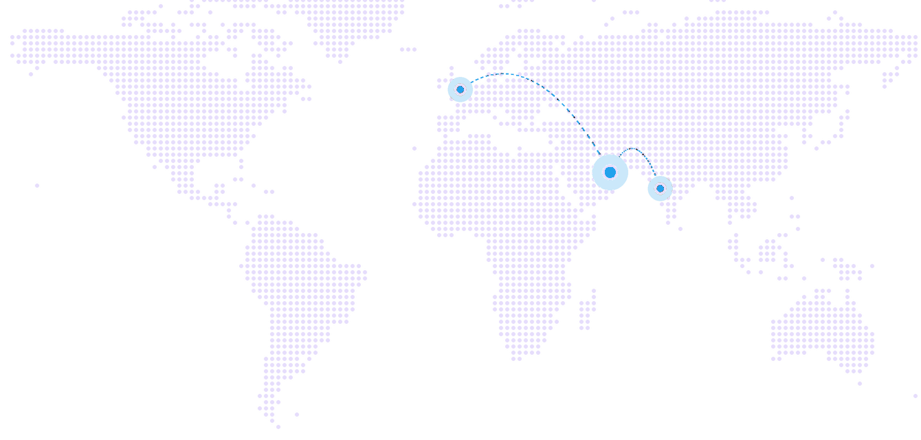 Map showing Dubai, United Kingdom and Nashik